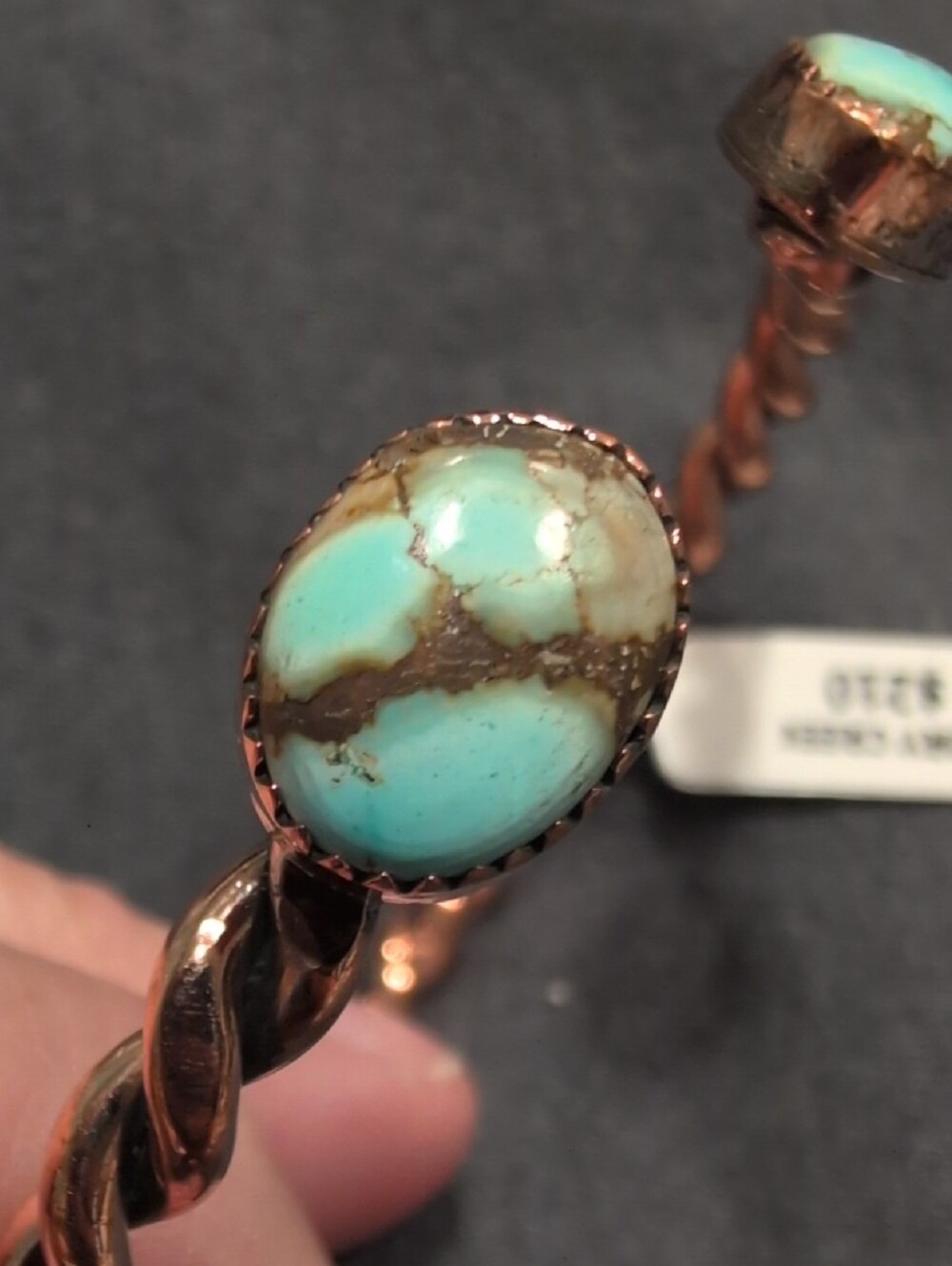 Dry Creek Turquoise Copper Floater Cuff - Picture 3 of 3